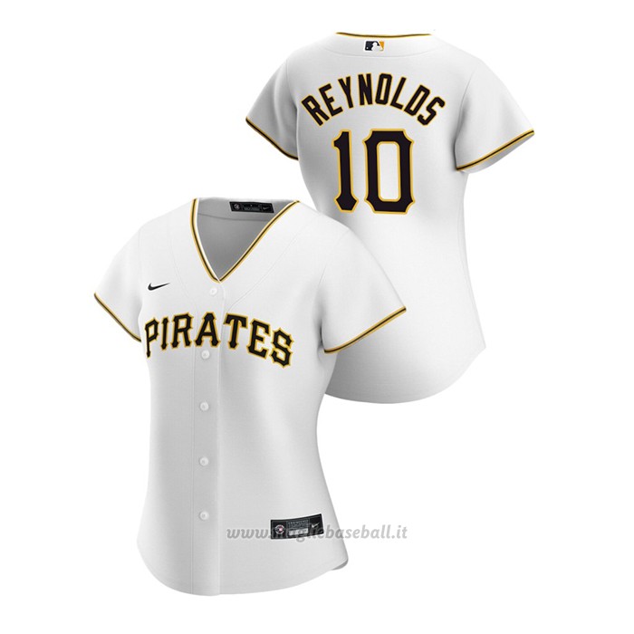 Maglia Baseball Donna Pittsburgh Pirates Bryan Reynolds 2020 Replica Primera Bianco